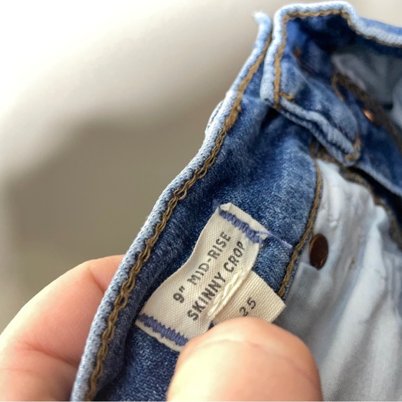 MADEWELL 9" Mid-Rise Skinny Crop Jeans Button-Front TENCEL Denim Edition {M11} - Picture 5 of 7